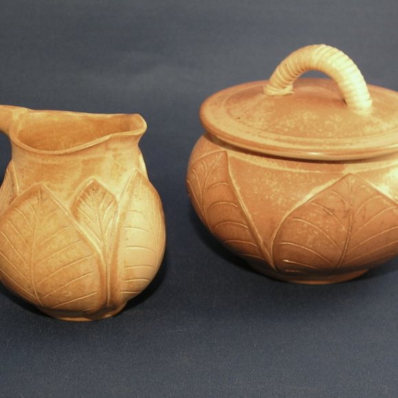 New Fair Trade World of Good Ceramic Sugar Bowl & Creamer Set Handmade in Bali - Picture 2 of 4